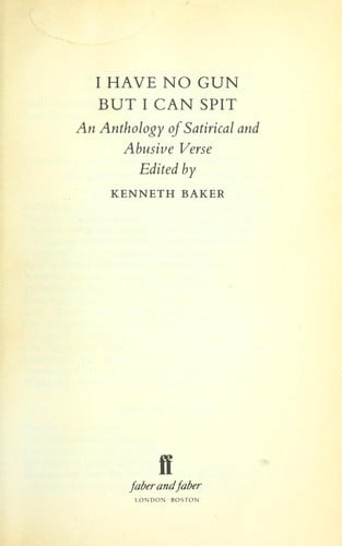 I have no gun but I can spit