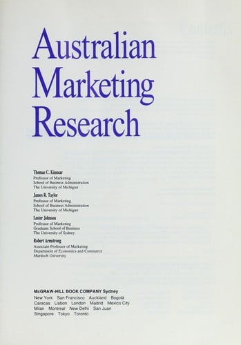 Australian marketing research