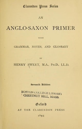 An Anglo-Saxon primer