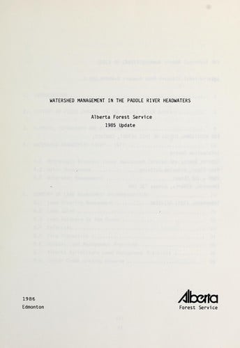 Watershed management in the Paddle River Headwaters