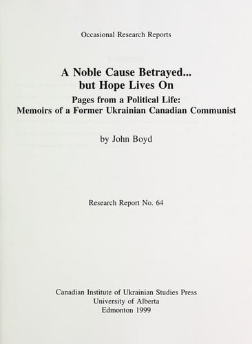 A noble cause betrayed-- but hope lives on