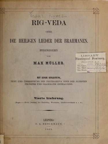 Rig-veda, oder, Die heiligen lieder der Brahmanen
