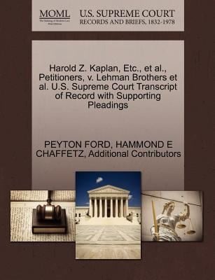 Harold Z Kaplan Etc Et Al Petitioners