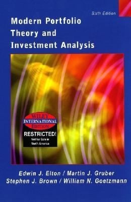 Modern Portfolio Theory And Investment Analysis