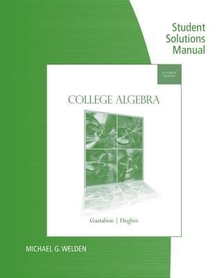Student Solutions Manual College Algebra