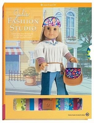 Julie Fashion Studio With Julie Paper Doll and Reusable Accesory Stickers Reusable Sticky Dots and Color Wheel and Rub
            
                American Girl Fashion Studio