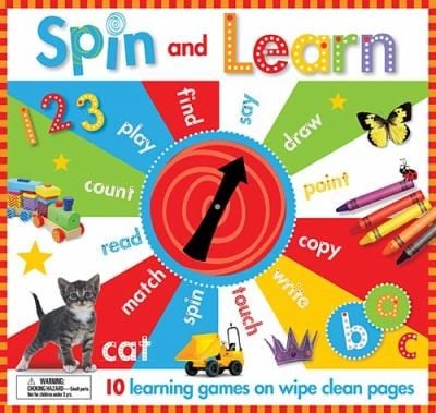 Spin And Learn 10 Learning Games On Wipe Clean Pages