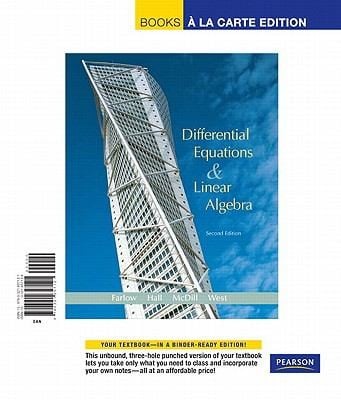 Differential Equations  Linear Algebra
            
                Books a la Carte