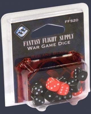 Fantasy Flight Supply Wargame Dice Red and Black