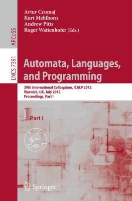 Automata Languages and Programming
            
                Lecture Notes in Computer Science  Theoretical Computer Sci