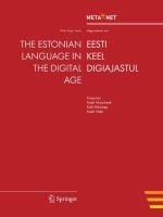 The Estonian Language In The Digital Age Eesti Keel Digiajastul