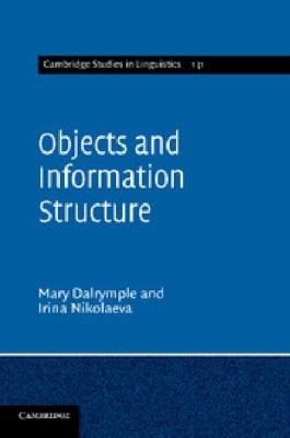 Objects and Information Structure Cambridge Studies in Linguistics