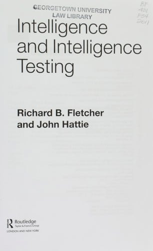 Intelligence and intelligence testing
