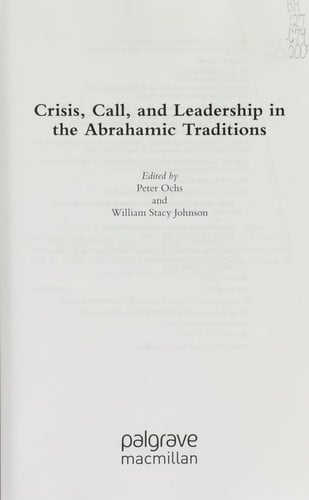 Crisis, call, and leadership in the Abrahamic traditions