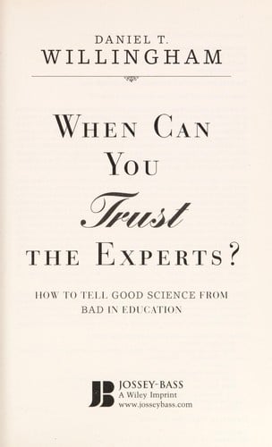 When can you trust the experts?