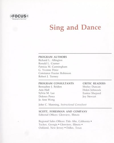 Sing and dance