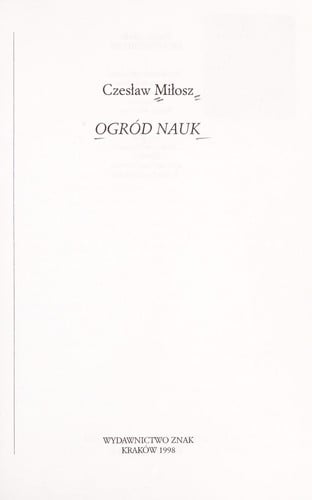 Ogród nauk