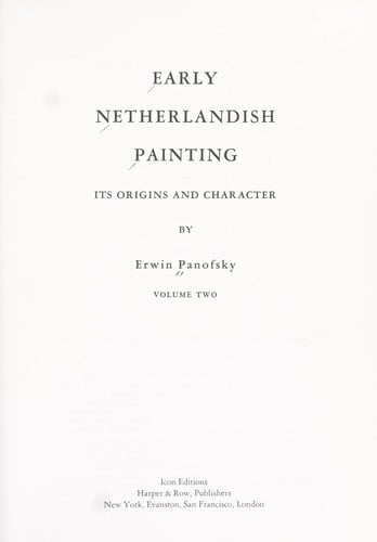 Early Netherlandish painting, its origins and character