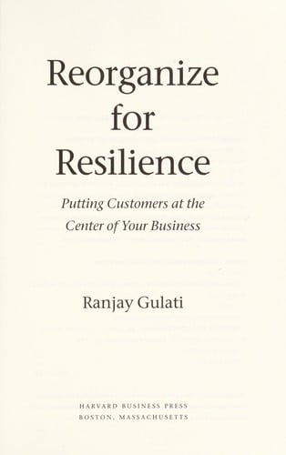 Reorganize for resilience