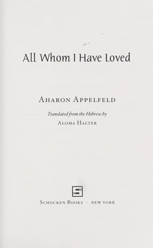 All whom I have loved