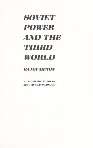 Soviet power and the Third World