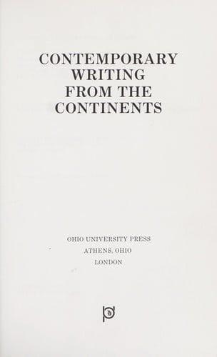 Contemporary writing from the continents