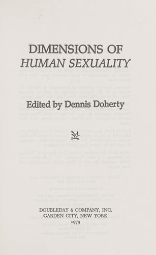 Dimensions of human sexuality