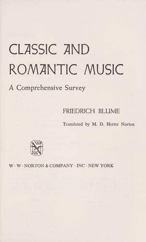 Classic and Romantic music