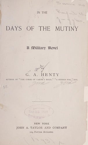 In the days of the mutiny