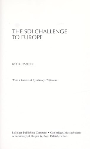 The SDI challenge to Europe