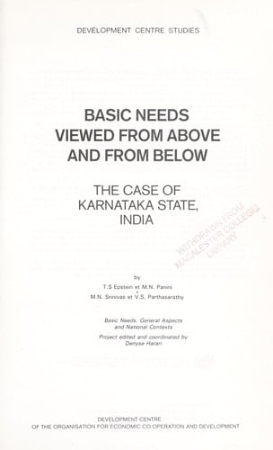 Basic needs viewed from above and from below