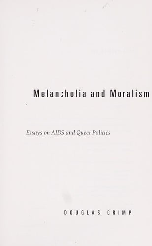 Melancholia and moralism