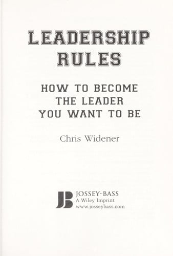 Leadership rules