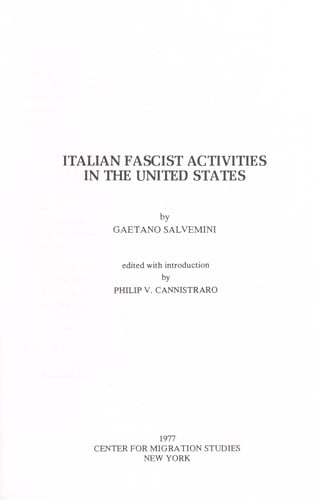 Italian fascist activities in the United States