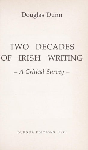 Two decades of Irish writing