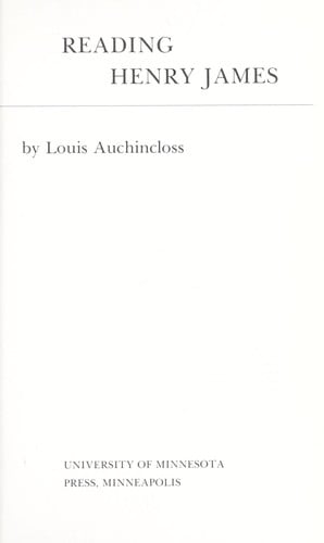 Reading Henry James