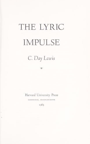 The lyric impulse