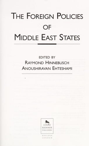 The foreign policies of Middle East states