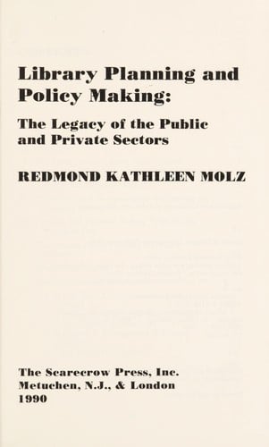 Library planning and policy making