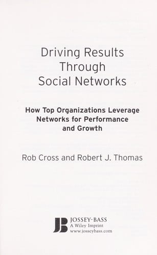 Driving results through social networks