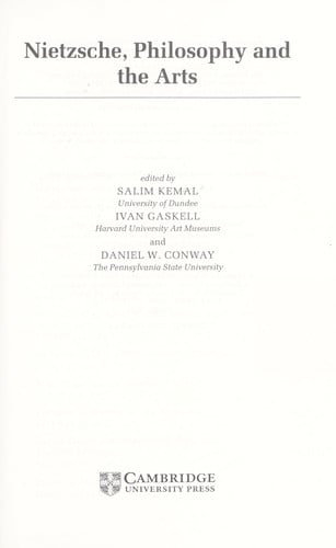 Nietzsche, philosophy and the arts