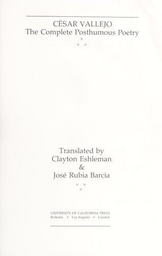 Complete posthumous poetry