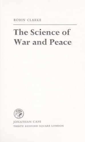 The science of war and peace