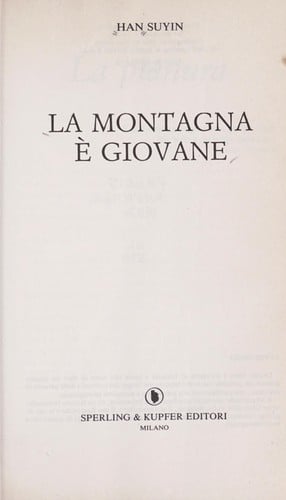 La montagna e   giovane