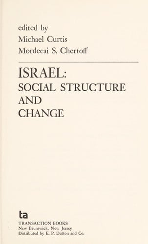 Israel: social structure and change