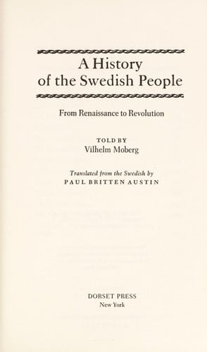A History of the Swedish People: Volume II