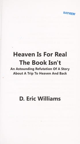 Heaven is for real, the book isn't