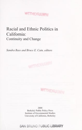 Racial and ethnic politics in California