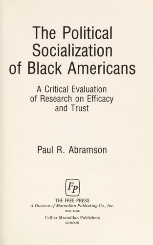 The political socialization of Black Americans