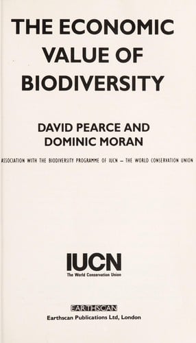 Economic value of biodiversity